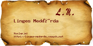 Linges Medárda névjegykártya
